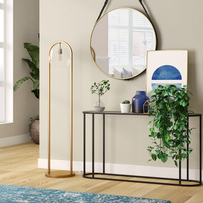 Brass Column Floor Lamp w/ Shade