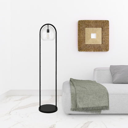 Black Column Floor Lamp w/ Shade