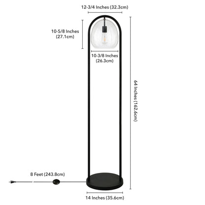 Black Column Floor Lamp w/ Shade