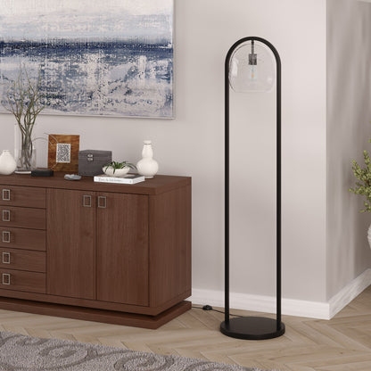 Black Column Floor Lamp w/ Shade