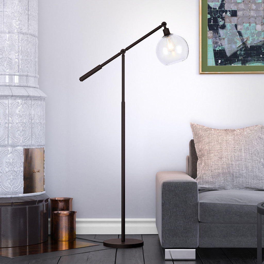 Black Reading Floor Lamp w/ Shade