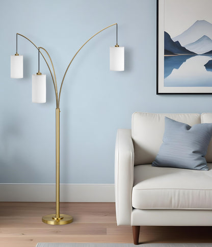 Brass 3-Light Tree Floor Lamp w/ Shade