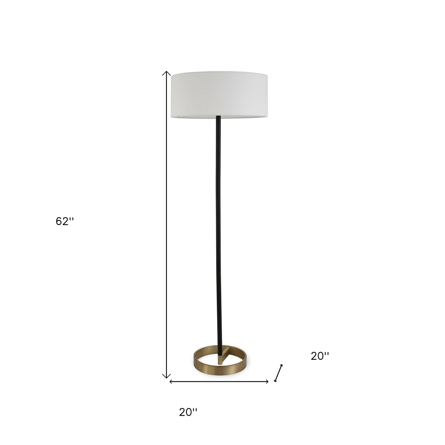 Black Floor Lamp w/ Shade
