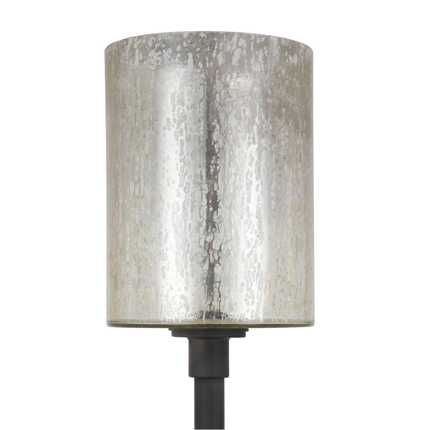 Black Torchiere Floor Lamp w/ Clear Glass Shade