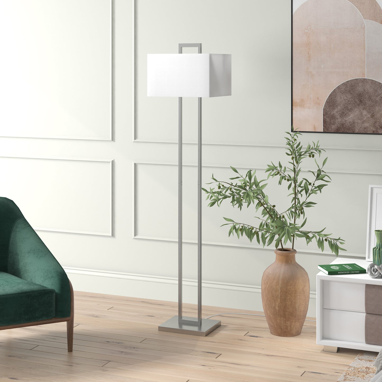 Nickel Floor Lamp w/ Shade