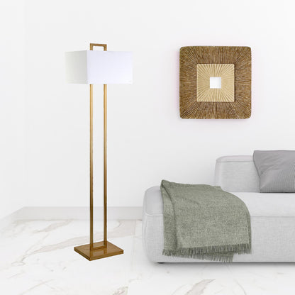 Brass Floor Lamp w/ Shade