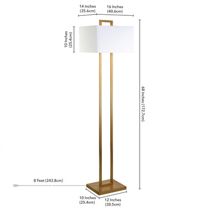 Brass Floor Lamp w/ Shade