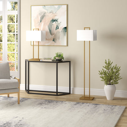Brass Floor Lamp w/ Shade