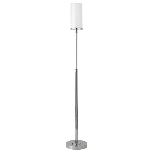 Nickel Torchiere Floor Lamp w/ Shade