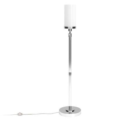 Nickel Torchiere Floor Lamp w/ Shade
