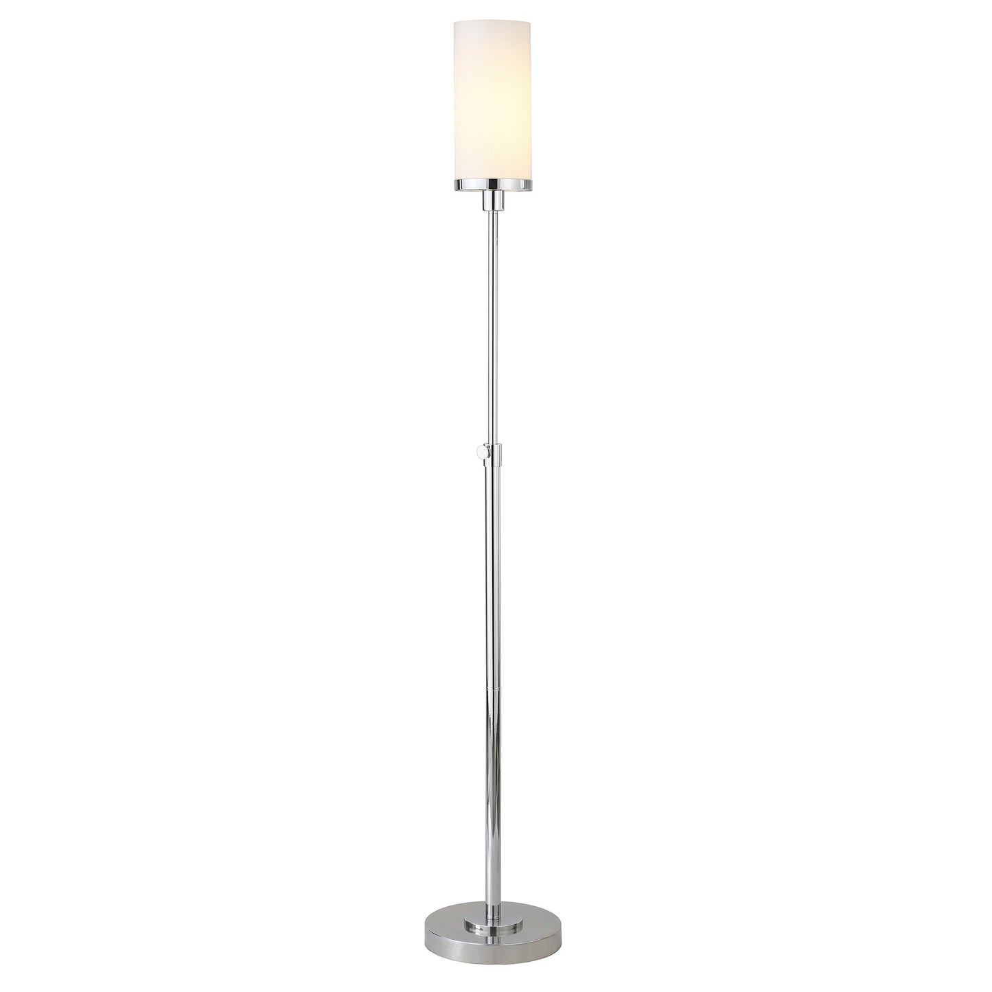 Nickel Torchiere Floor Lamp w/ Shade