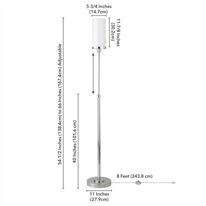 Nickel Torchiere Floor Lamp w/ Shade