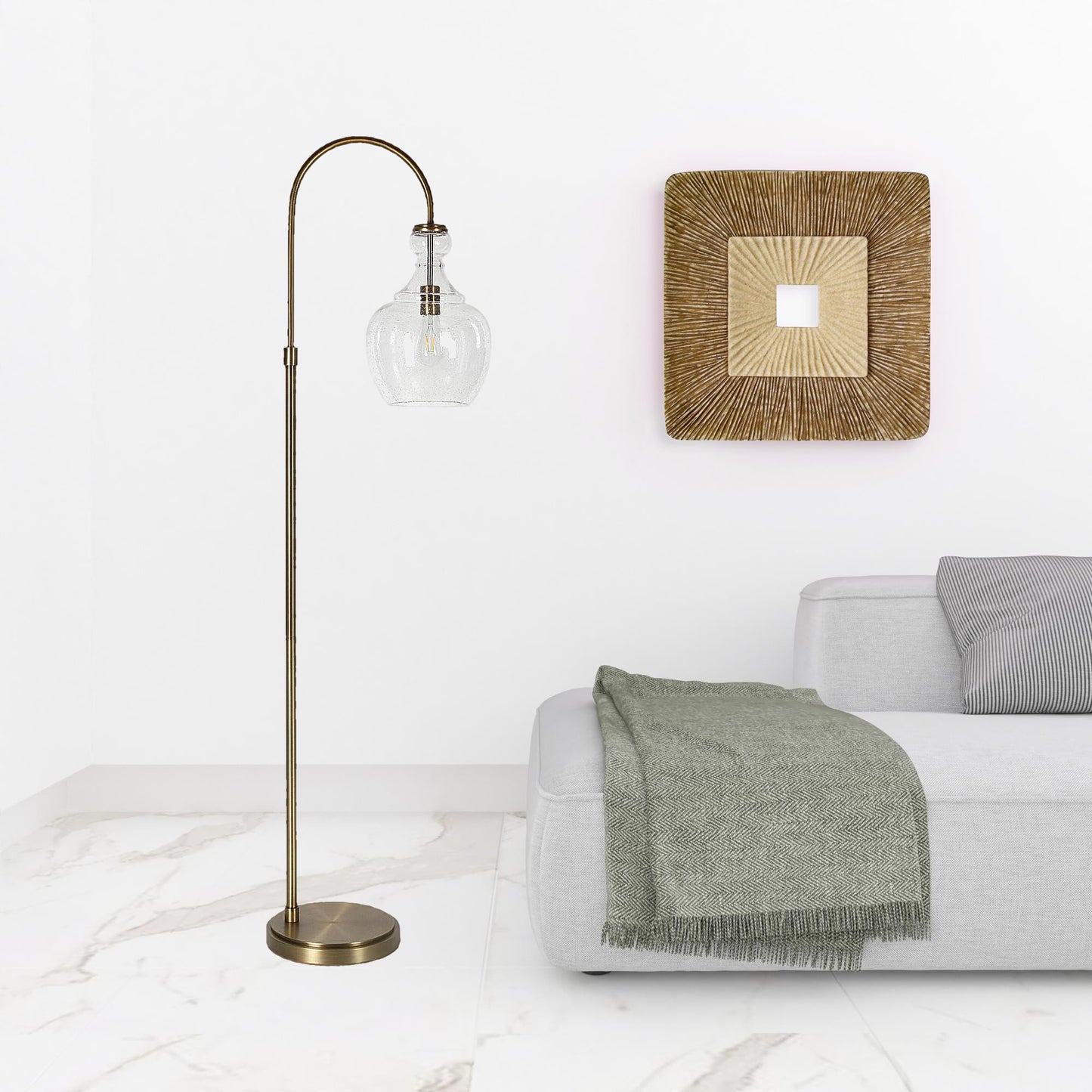 Brass Floor Lamp w/ Shade