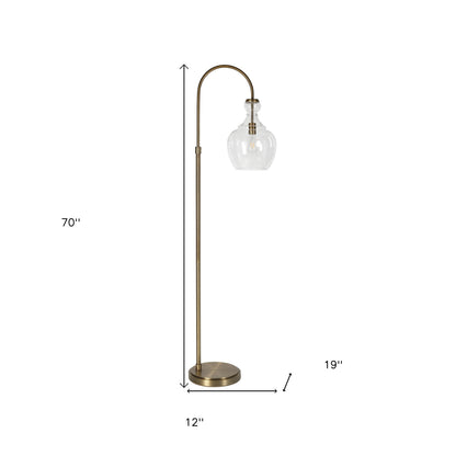 Brass Floor Lamp w/ Shade