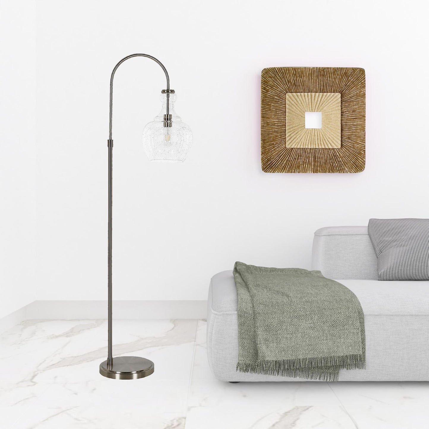 Nickel Floor Lamp w/ Shade