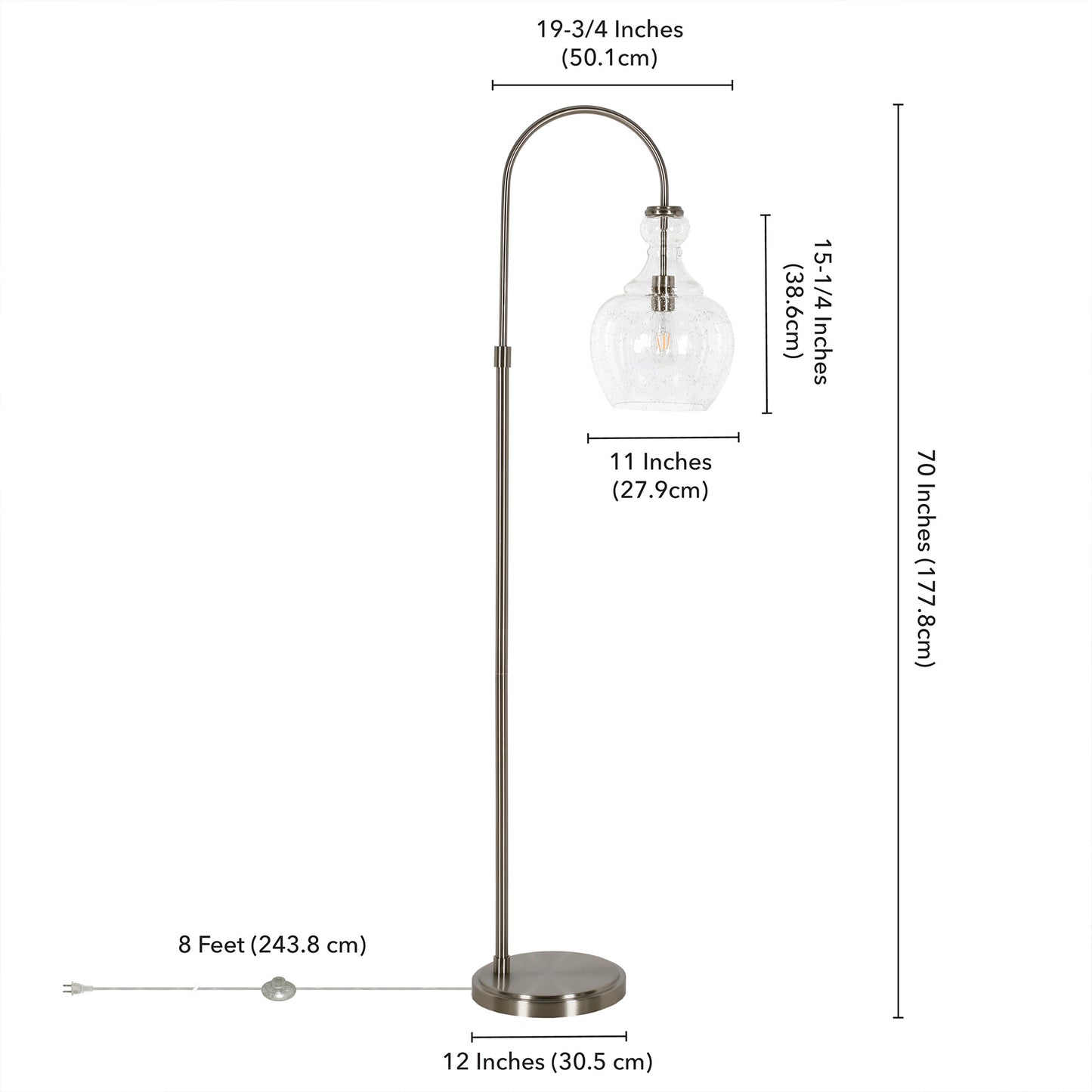 Nickel Floor Lamp w/ Shade