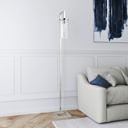 Nickel Reading Floor Lamp w/ Shade