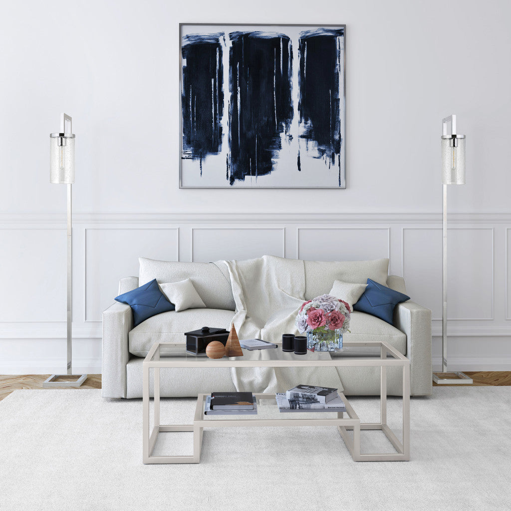 Nickel Reading Floor Lamp w/ Shade