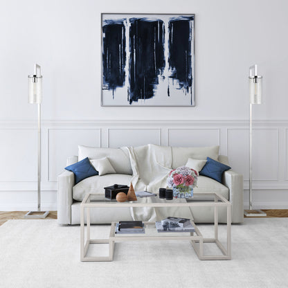 Nickel Reading Floor Lamp w/ Shade