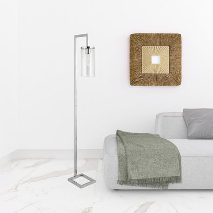 Nickel Reading Floor Lamp w/ Shade
