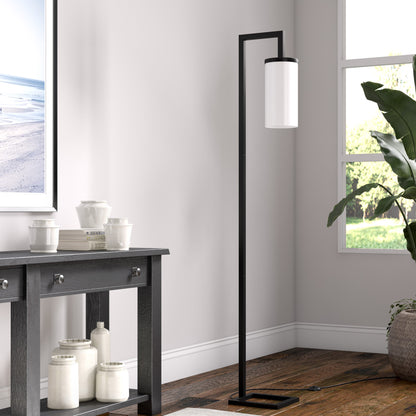 Black Reading Floor Lamp w/ Shade