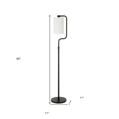 Black Reading Floor Lamp w/ Shade