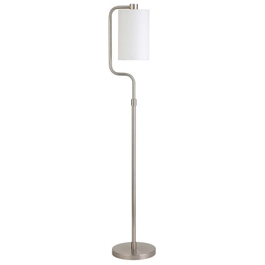 Nickel Reading Floor Lamp w/ Shade