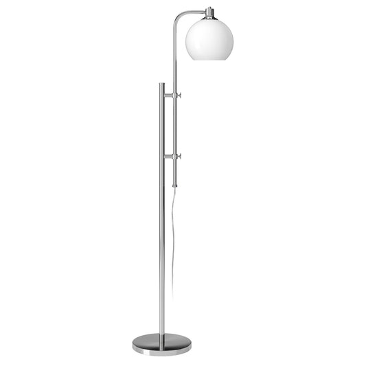 Nickel Adjustable Reading Floor Lamp w/ Shade