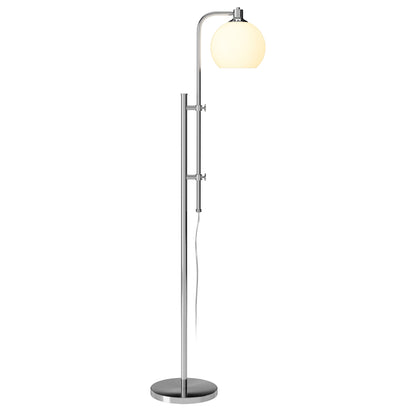 Nickel Adjustable Reading Floor Lamp w/ Shade
