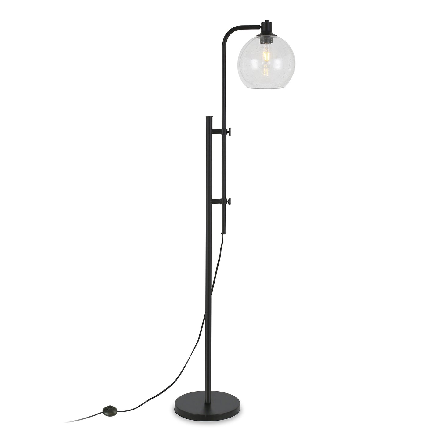 Black Adjustable Reading Floor Lamp w/ Shade