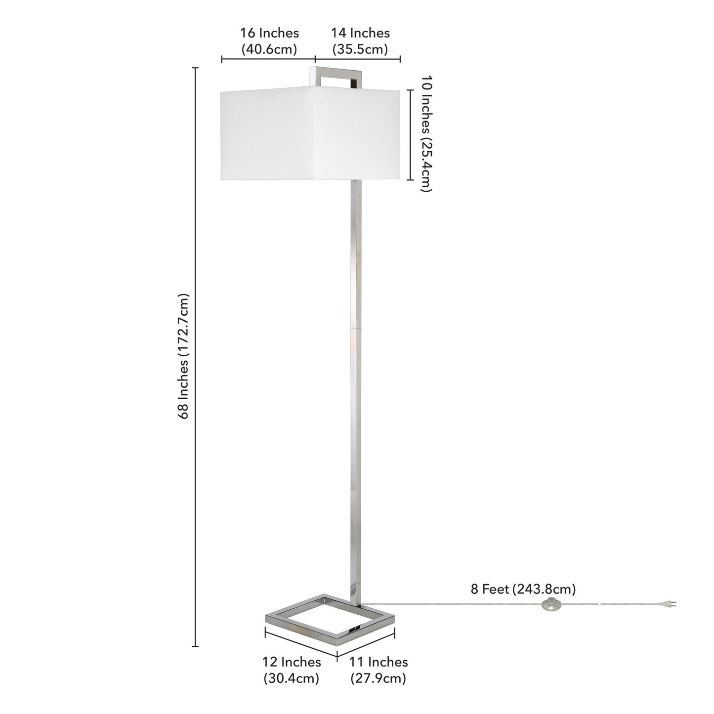 Nickel Floor Lamp w/ Shade
