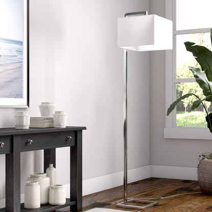 Nickel Floor Lamp w/ Shade