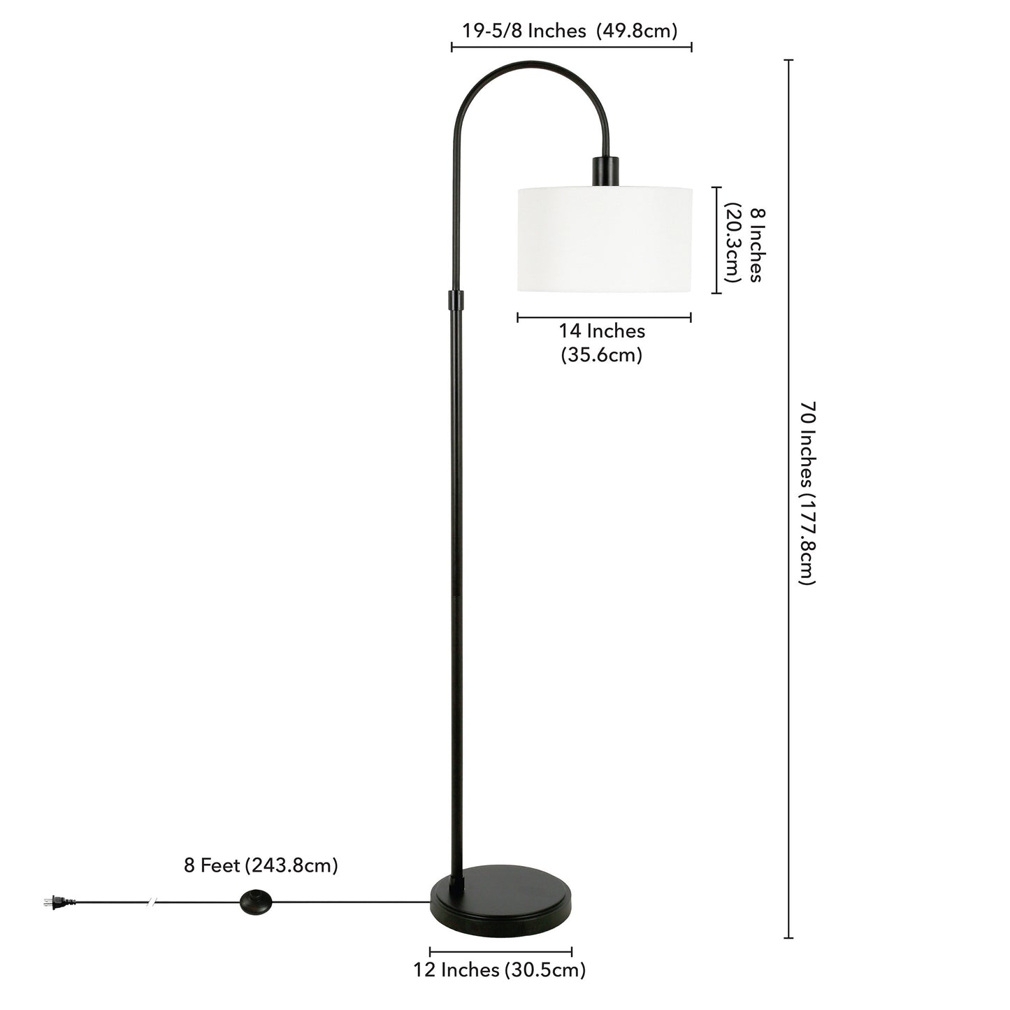 Black Floor Lamp w/ Shade
