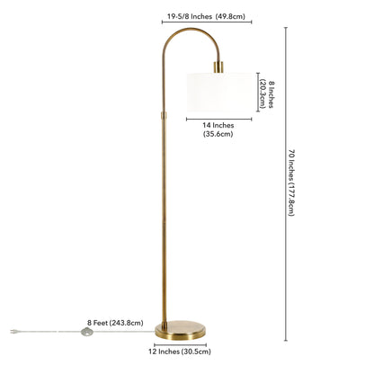 Brass Floor Lamp w/ Shade