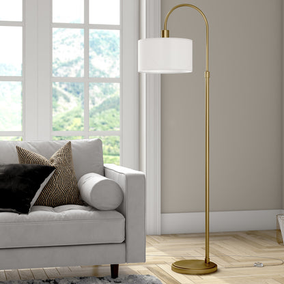 Brass Floor Lamp w/ Shade