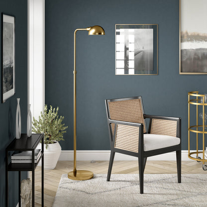 Brass Reading Floor Lamp w/ Shade