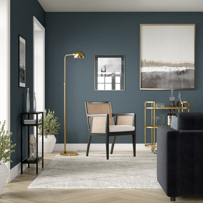 Brass Reading Floor Lamp w/ Shade