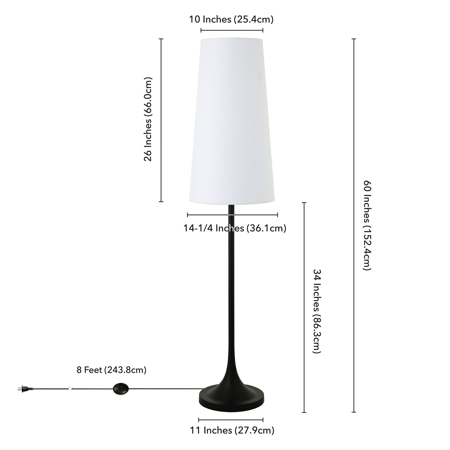 Black Floor Lamp w/ Shade
