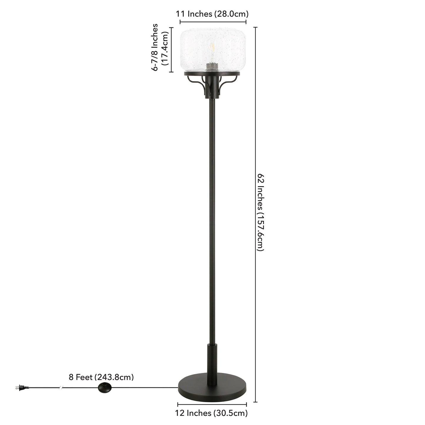 Black Floor Lamp w/ Shade