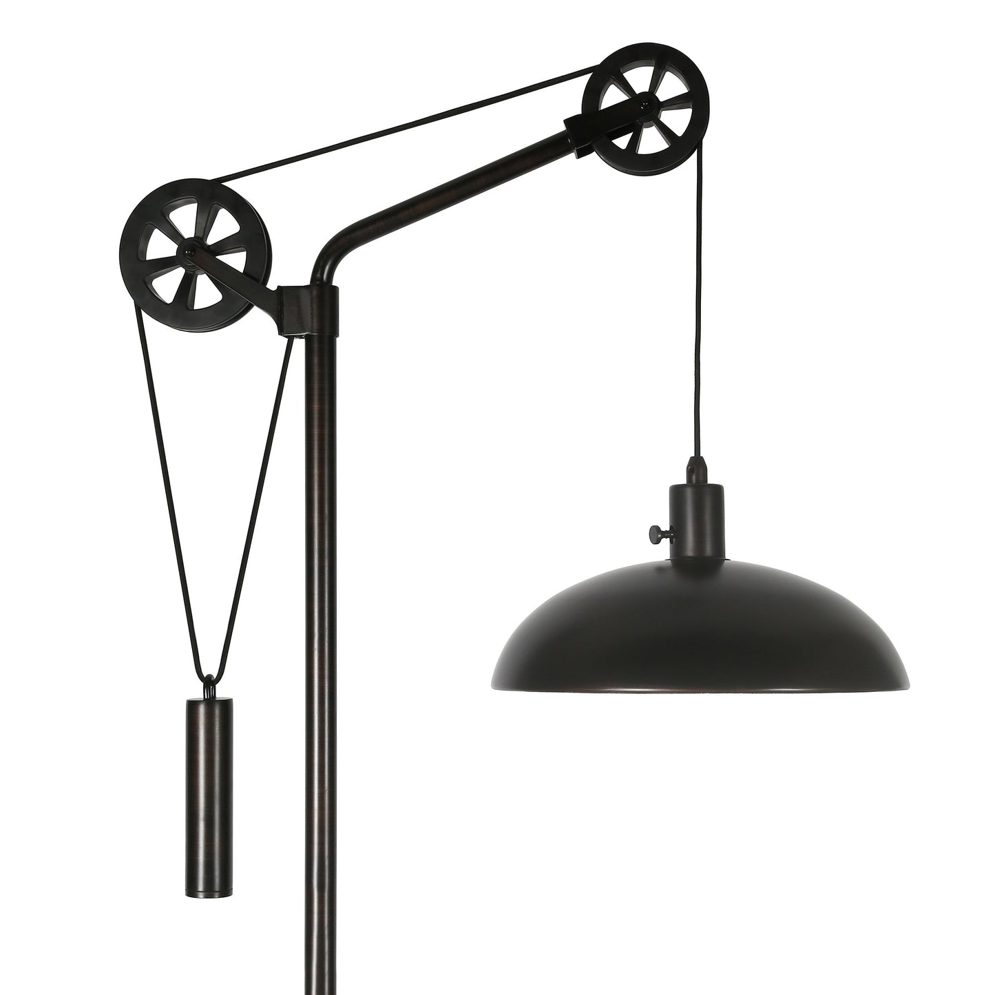 Black Adjustable Reading Floor Lamp w/ Black Shade