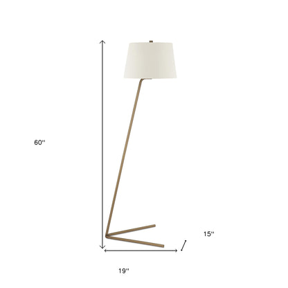 Brass Floor Lamp w/ Shade