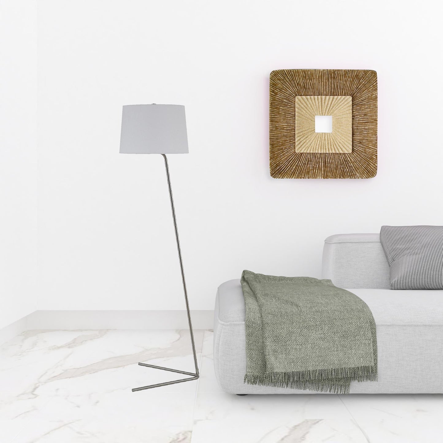 Nickel Floor Lamp w/ Shade