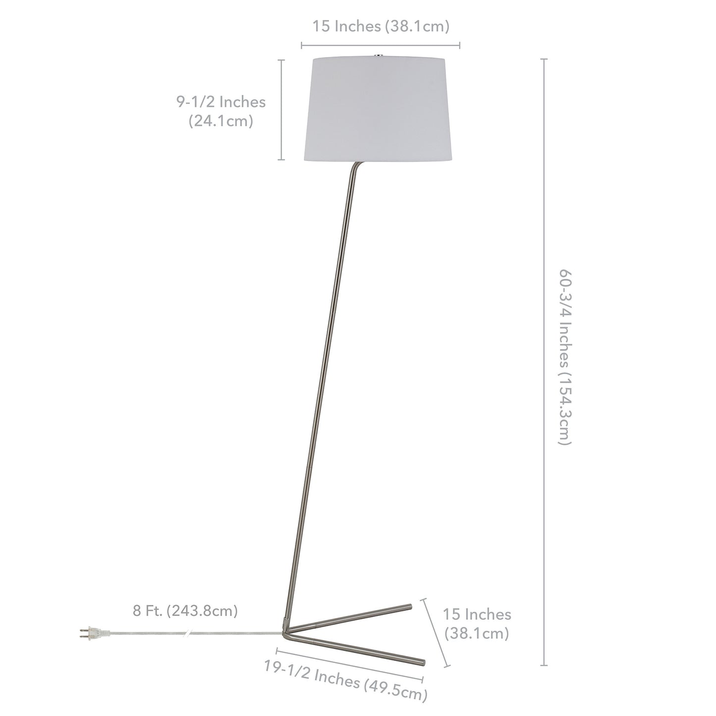 Nickel Floor Lamp w/ Shade