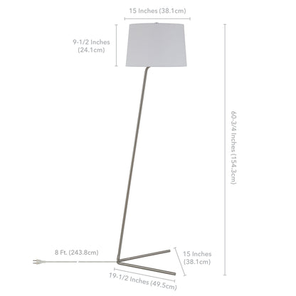 Nickel Floor Lamp w/ Shade