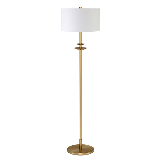 Brass Floor Lamp w/ Shade