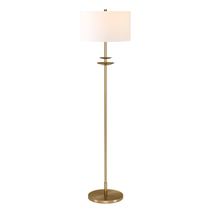 Brass Floor Lamp w/ Shade