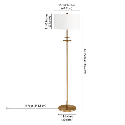 Brass Floor Lamp w/ Shade