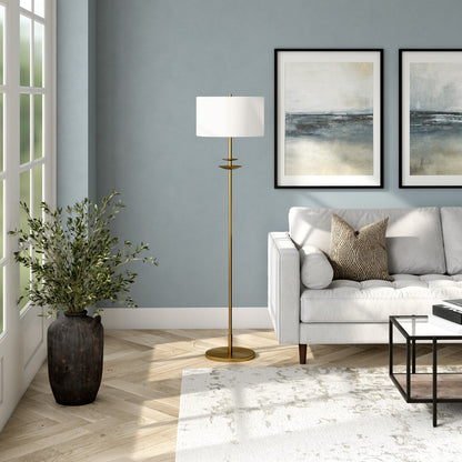 Brass Floor Lamp w/ Shade