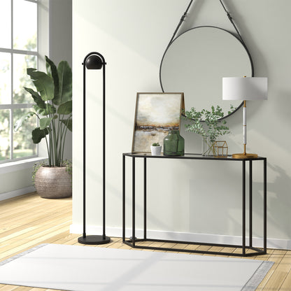Black Column Floor Lamp w/ Black Shade