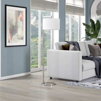 Nickel Floor Lamp w/ Shade